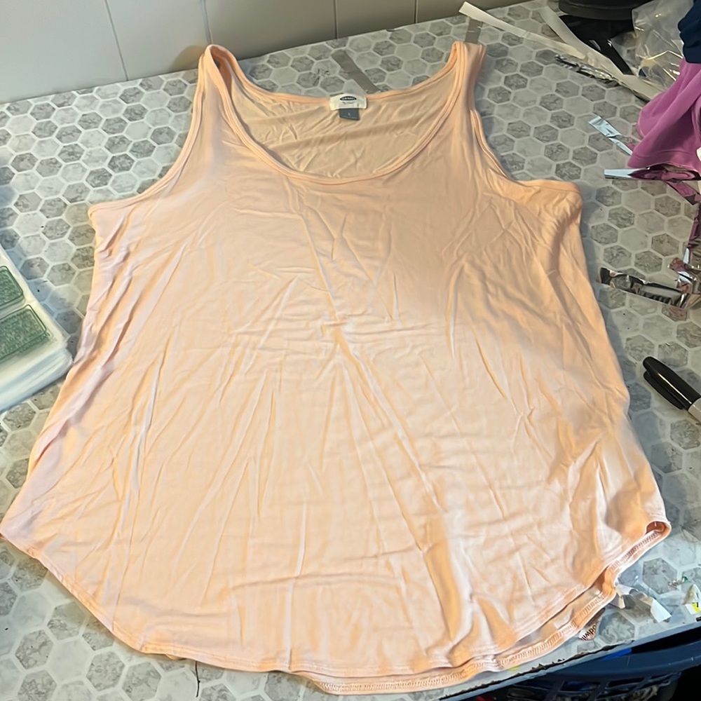 Old Navy Large Pink Sheer Oversized Tank Top